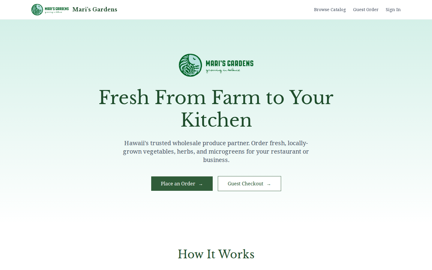 Landing page